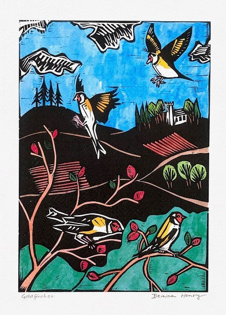 Goldfinch and Berries - The Nancy Smillie Shop - Art, Jewellery & Designer Gifts Glasgow