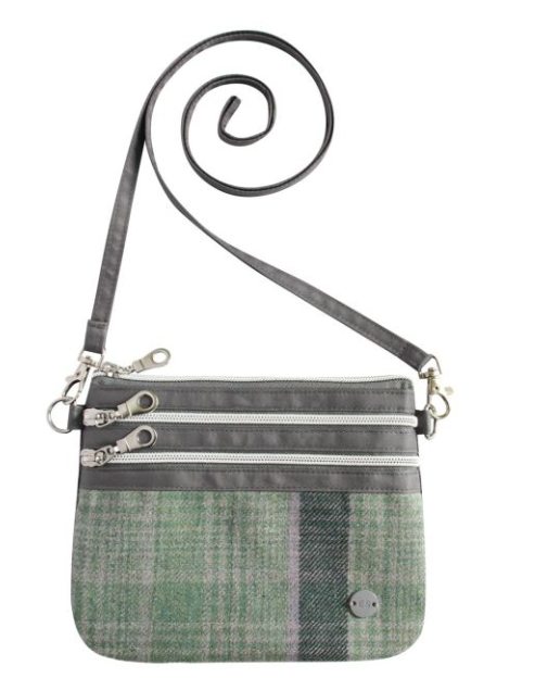 Gosford Tweed 3Zip Pouch Bag - Reversible Clutch Shoulder Camera - Bags of Bags! - Scotland