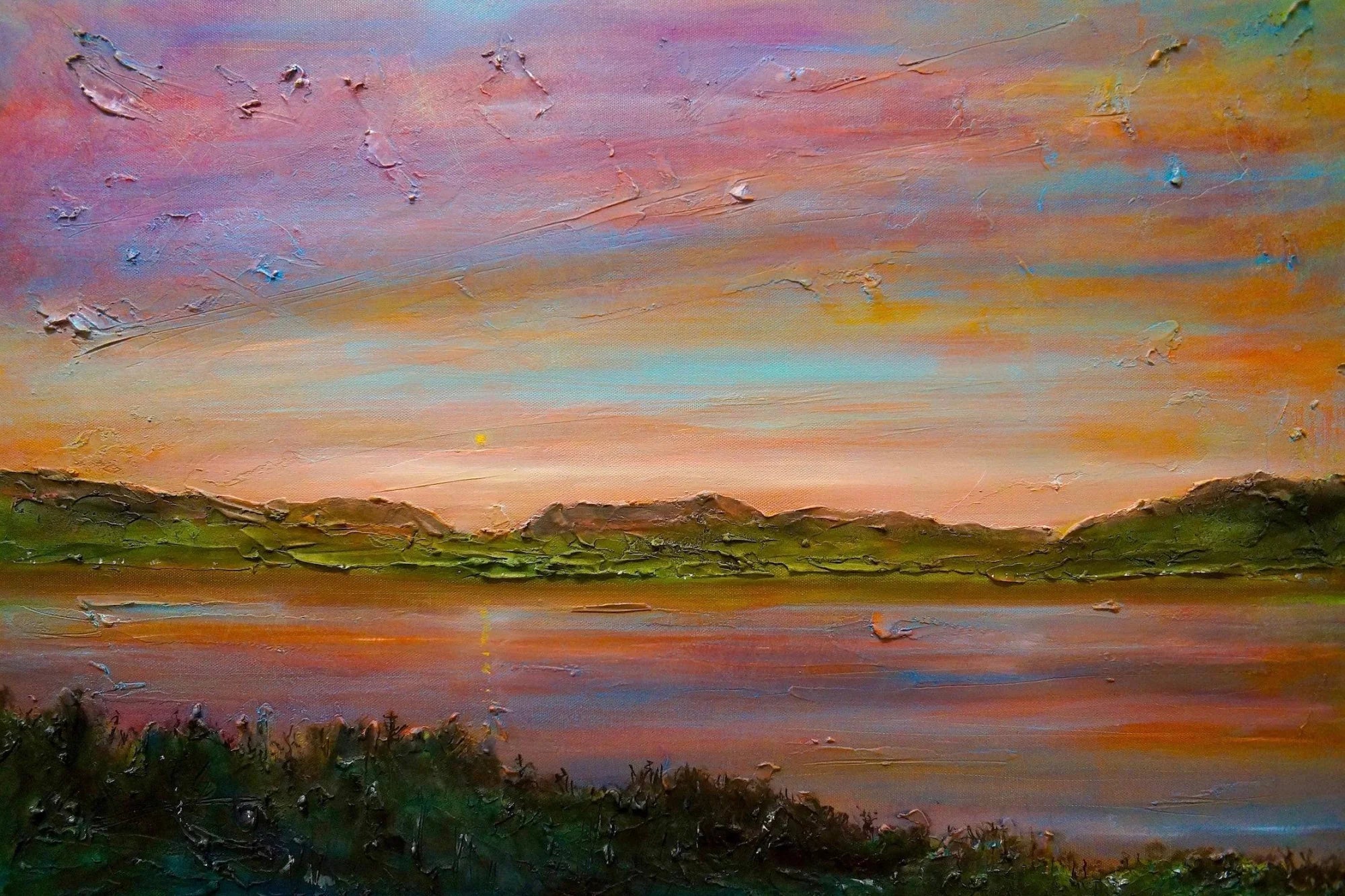 Gourock Golf Club Sunset  | Statement Interior Wall Art from Scotland