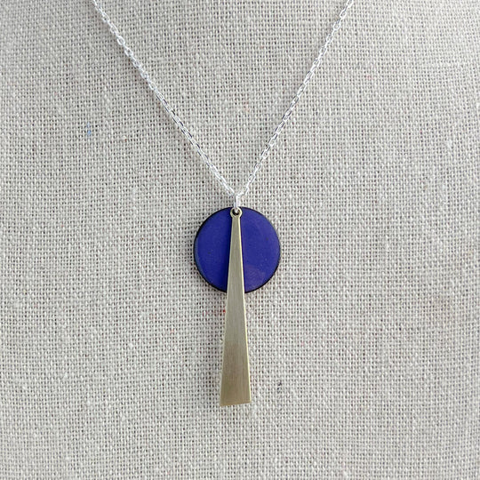 Grape Purple Geometric Necklace - The Nancy Smillie Shop - Art, Jewellery & Designer Gifts Glasgow