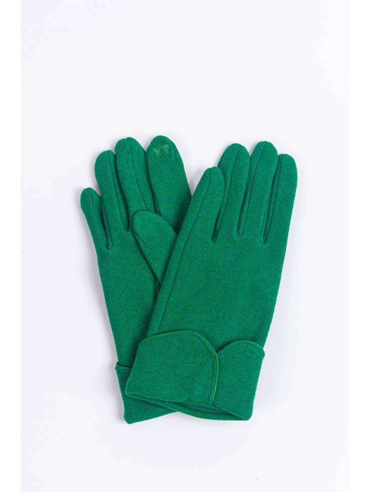 Green Blue Fold Over Gloves - The Nancy Smillie Shop - Art, Jewellery & Designer Gifts Glasgow