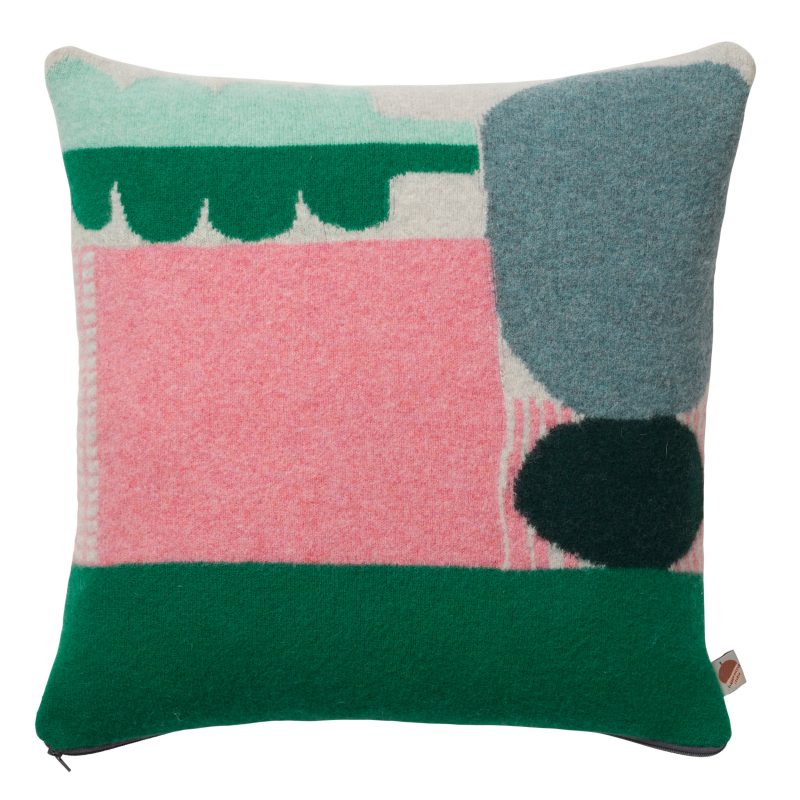 Green Koyo Cushion - The Nancy Smillie Shop - Art, Jewellery & Designer Gifts Glasgow