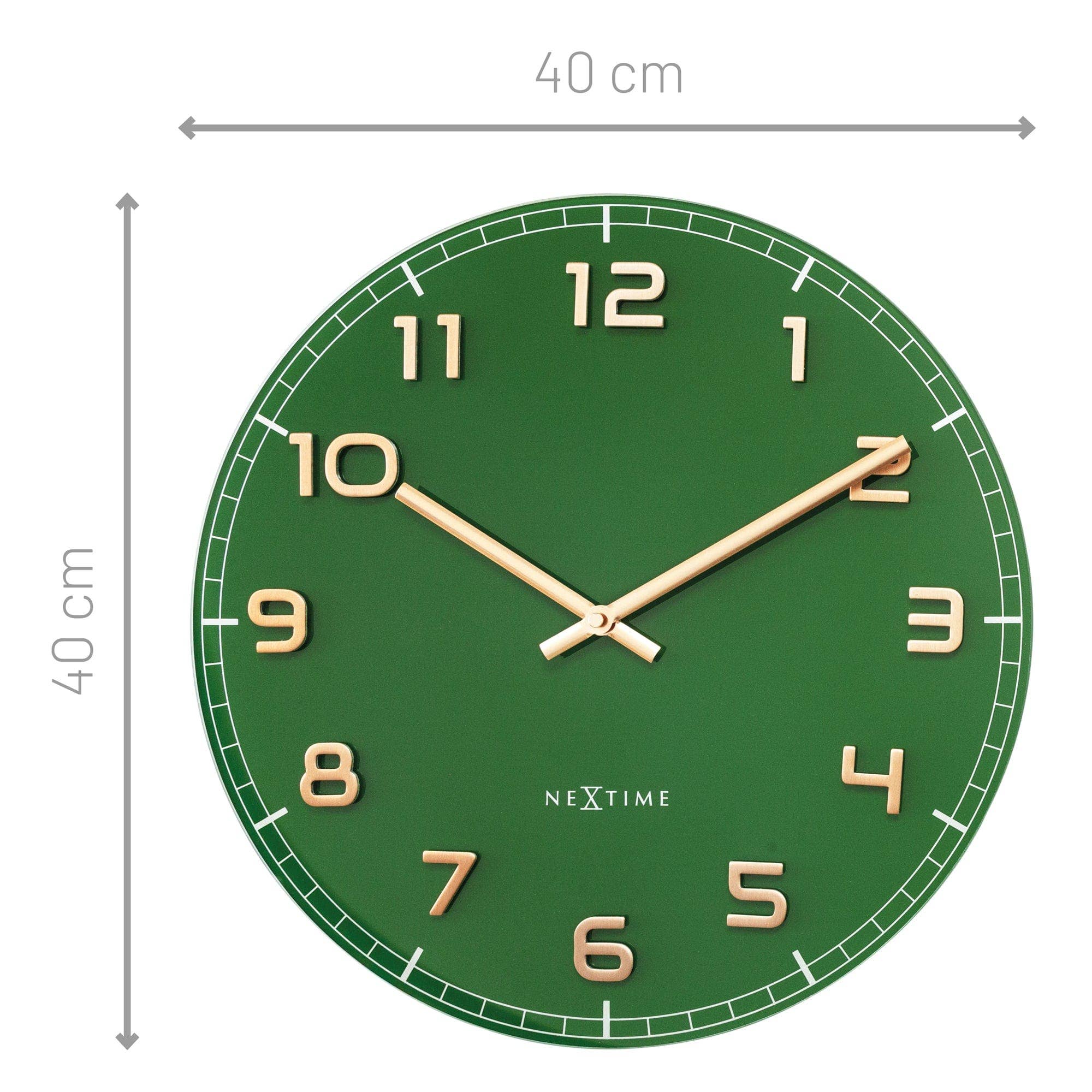 Green Wall clock 40cm - All House & Home - Scotland