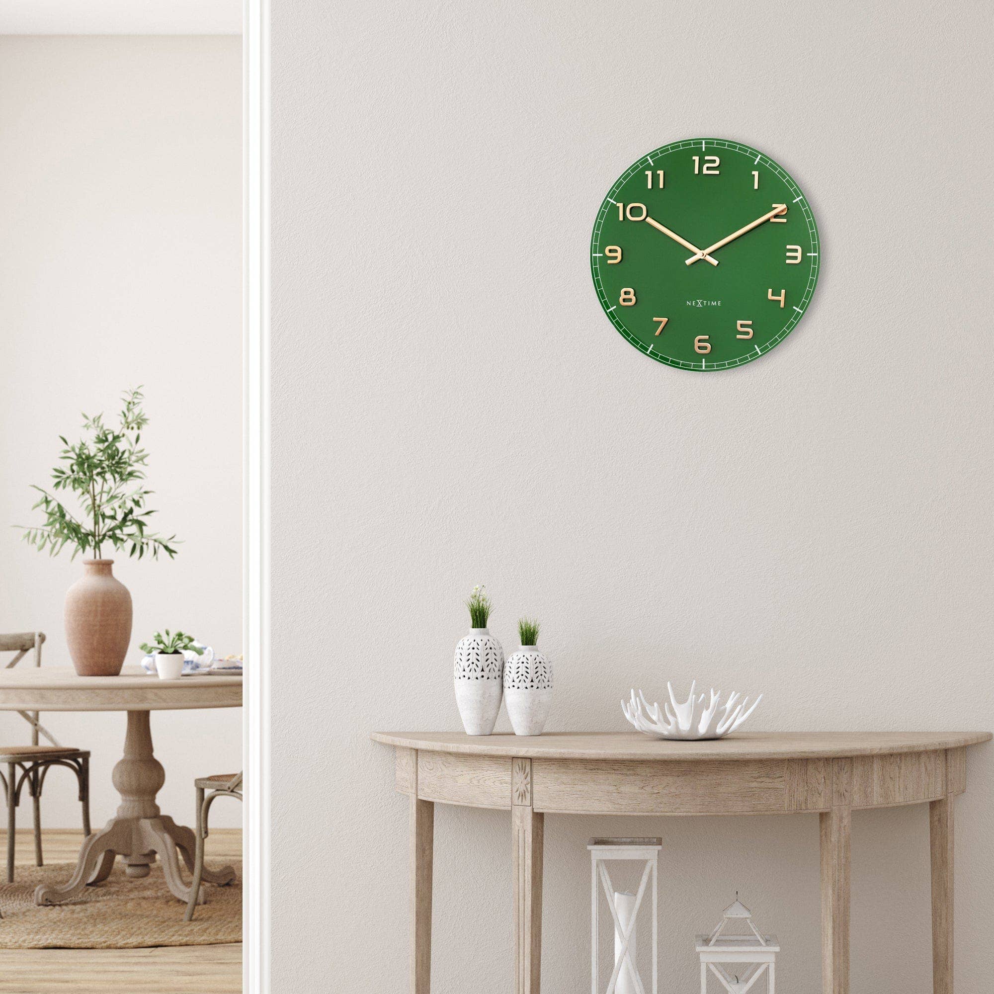 Green Wall clock 40cm - All House & Home - Scotland