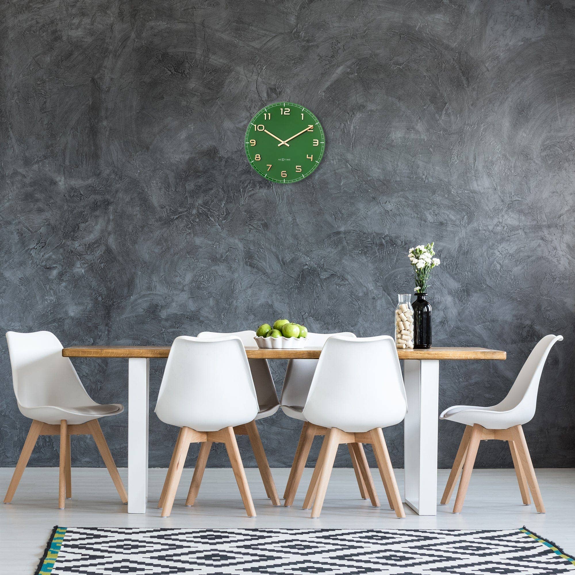 Green Wall clock 40cm - All House & Home - Scotland