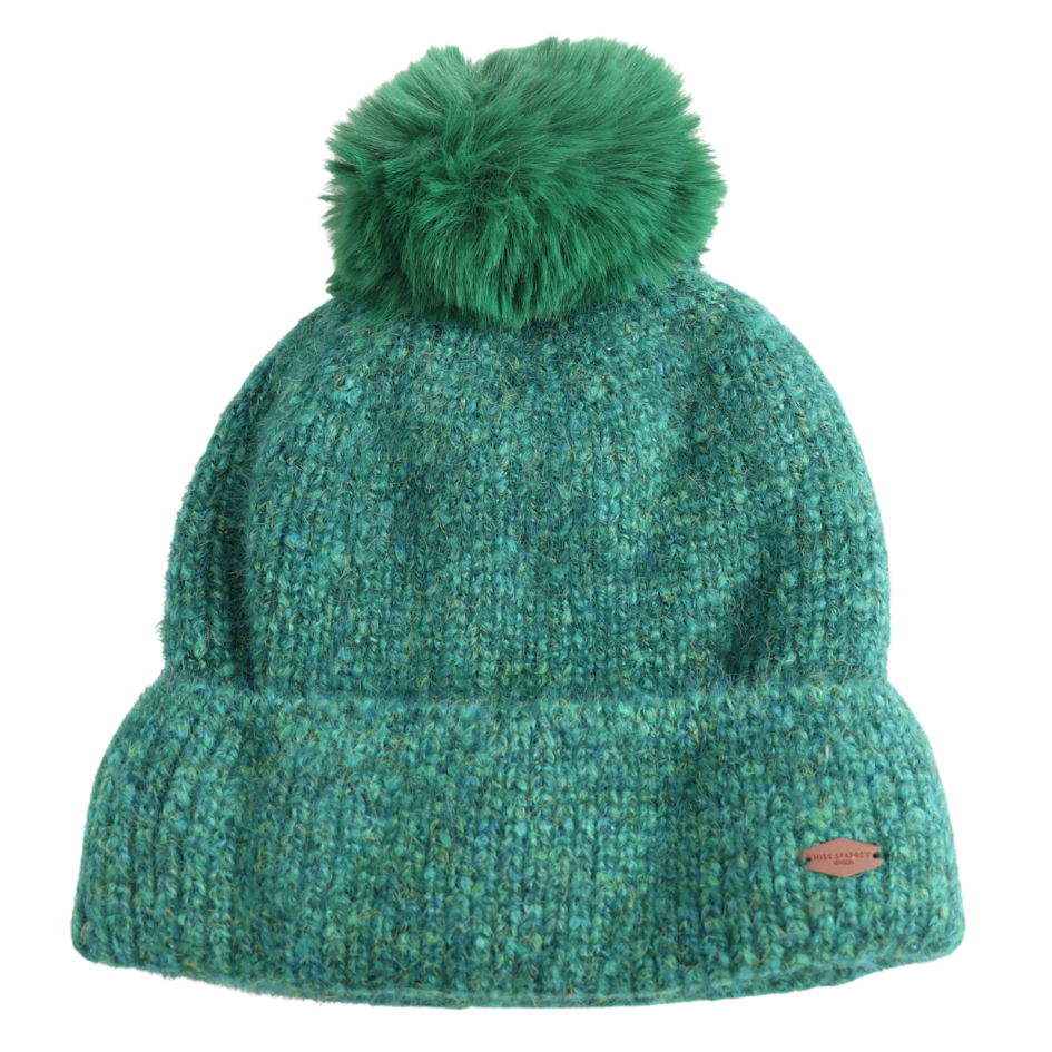 Green Bobble hat
