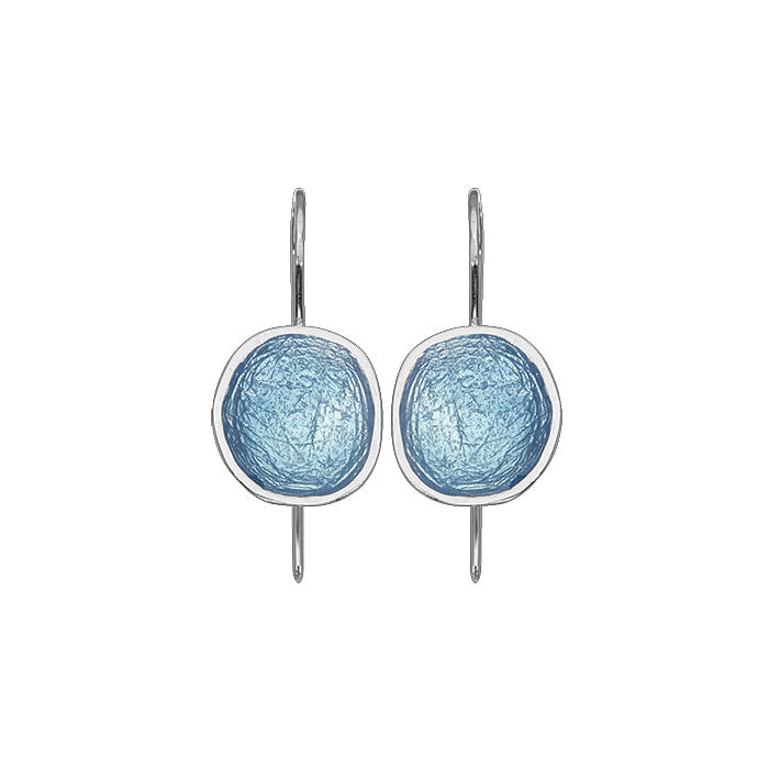 Grey/Blue Big Pebble Earrings - Jewellery - Scotland