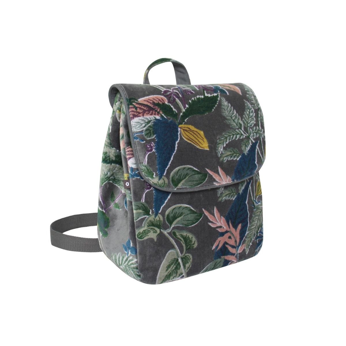 Grey Botanical Backpack - The Nancy Smillie Shop - Art, Jewellery & Designer Gifts Glasgow