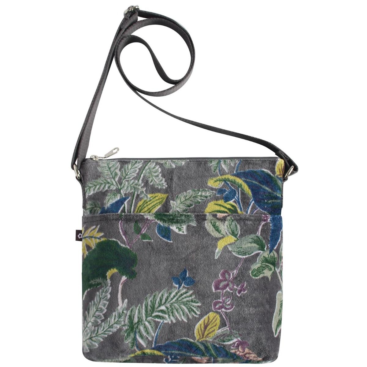 Grey Botanical Messenger Bag - The Nancy Smillie Shop - Art, Jewellery & Designer Gifts Glasgow