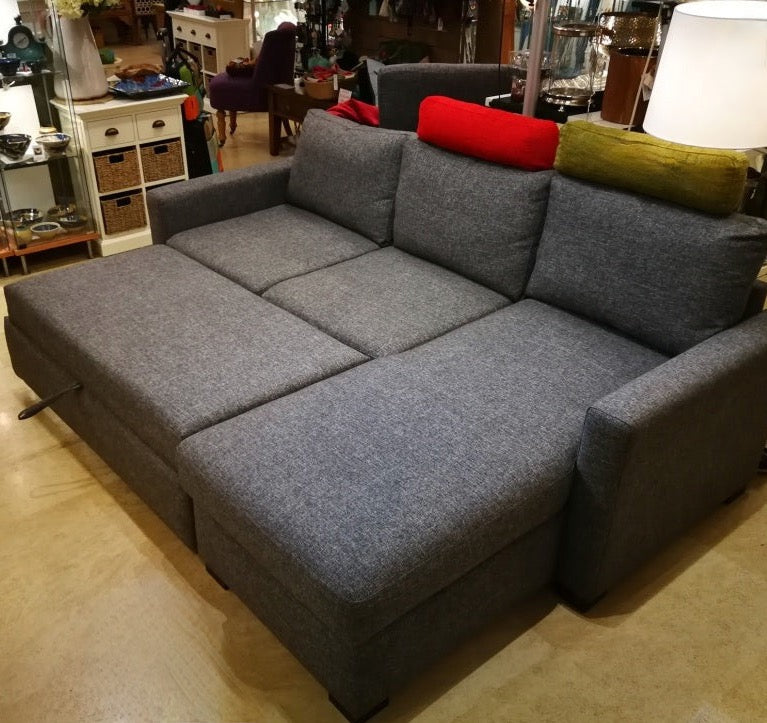 Grey Corner Sofabed with Storage - The Nancy Smillie Shop - Art, Jewellery & Designer Gifts Glasgow