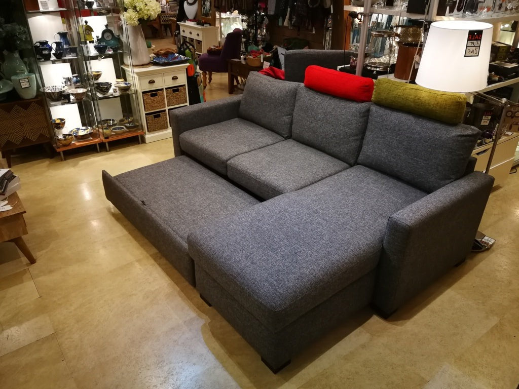 Grey Corner Sofabed with Storage - The Nancy Smillie Shop - Art, Jewellery & Designer Gifts Glasgow