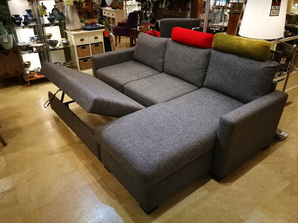 Grey Corner Sofabed with Storage - The Nancy Smillie Shop - Art, Jewellery & Designer Gifts Glasgow