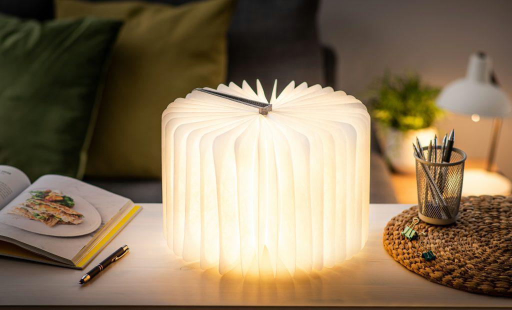 Grey Fabric Large Book Light - The Nancy Smillie Shop - Art, Jewellery & Designer Gifts Glasgow