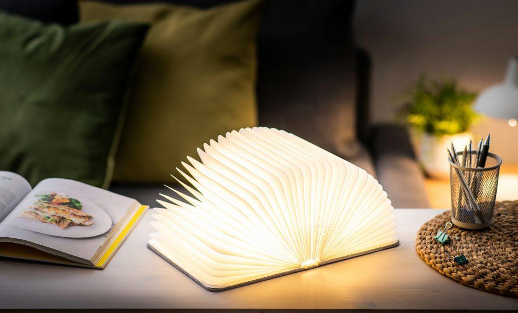 Grey Fabric Large Book Light - The Nancy Smillie Shop - Art, Jewellery & Designer Gifts Glasgow