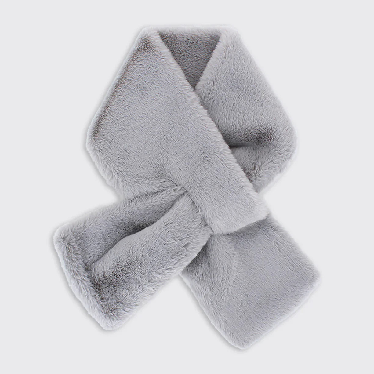 Grey Faux Fur Push Through Scarf | The Nancy Smillie Shop - Art, Jewellery & Designer Gifts Glasgow Scotland
