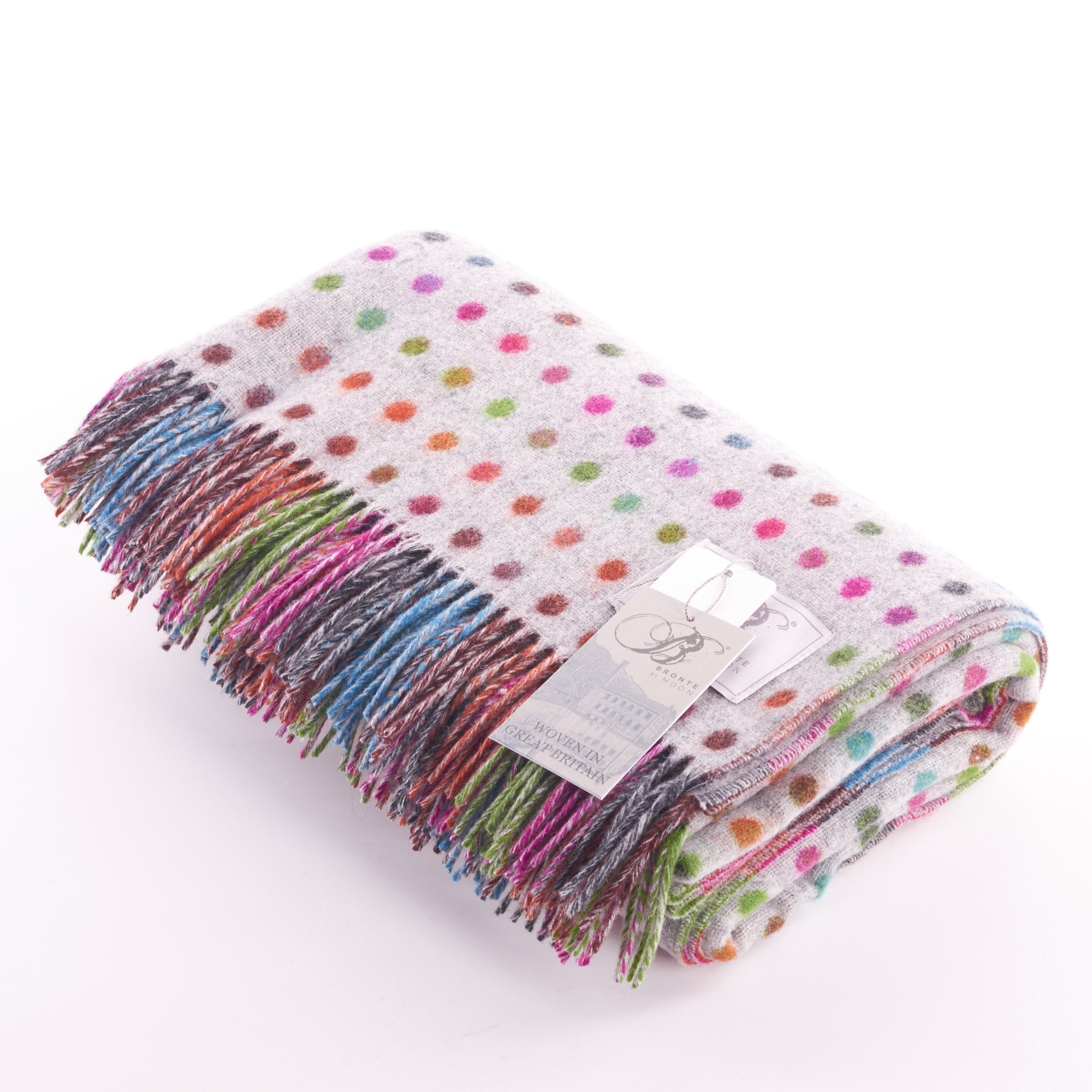 Grey Multi Spot Check Throw - The Nancy Smillie Shop - Art, Jewellery & Designer Gifts Glasgow