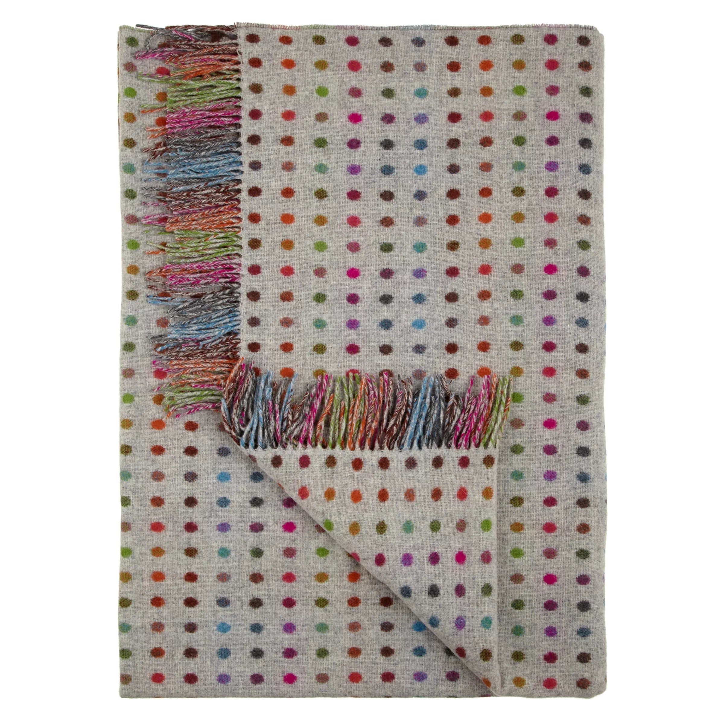 Grey Multi Spot Check Throw - The Nancy Smillie Shop - Art, Jewellery & Designer Gifts Glasgow