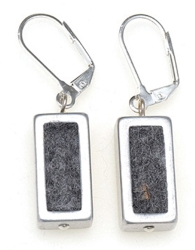 Grey Rectangular Felt Earrings | The Nancy Smillie Shop - Art, Jewellery & Designer Gifts Glasgow Scotland