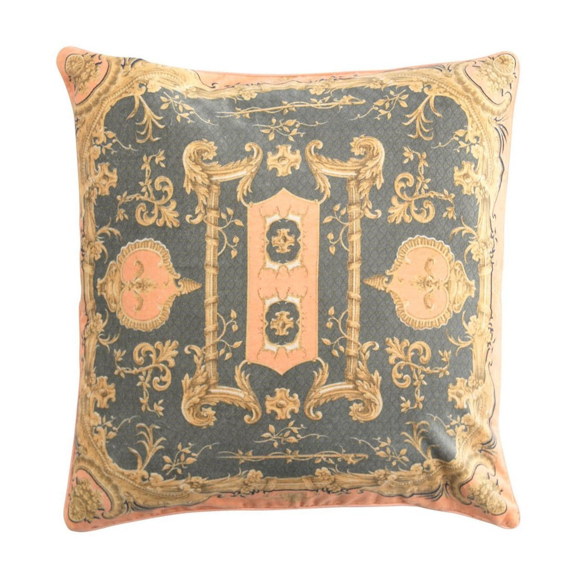 Grey Rococo Velvet Cushion - The Nancy Smillie Shop - Art, Jewellery & Designer Gifts Glasgow