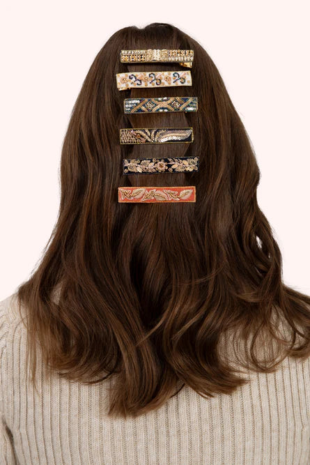Set of 2 Navy/Midnight Sparkle hair Bars