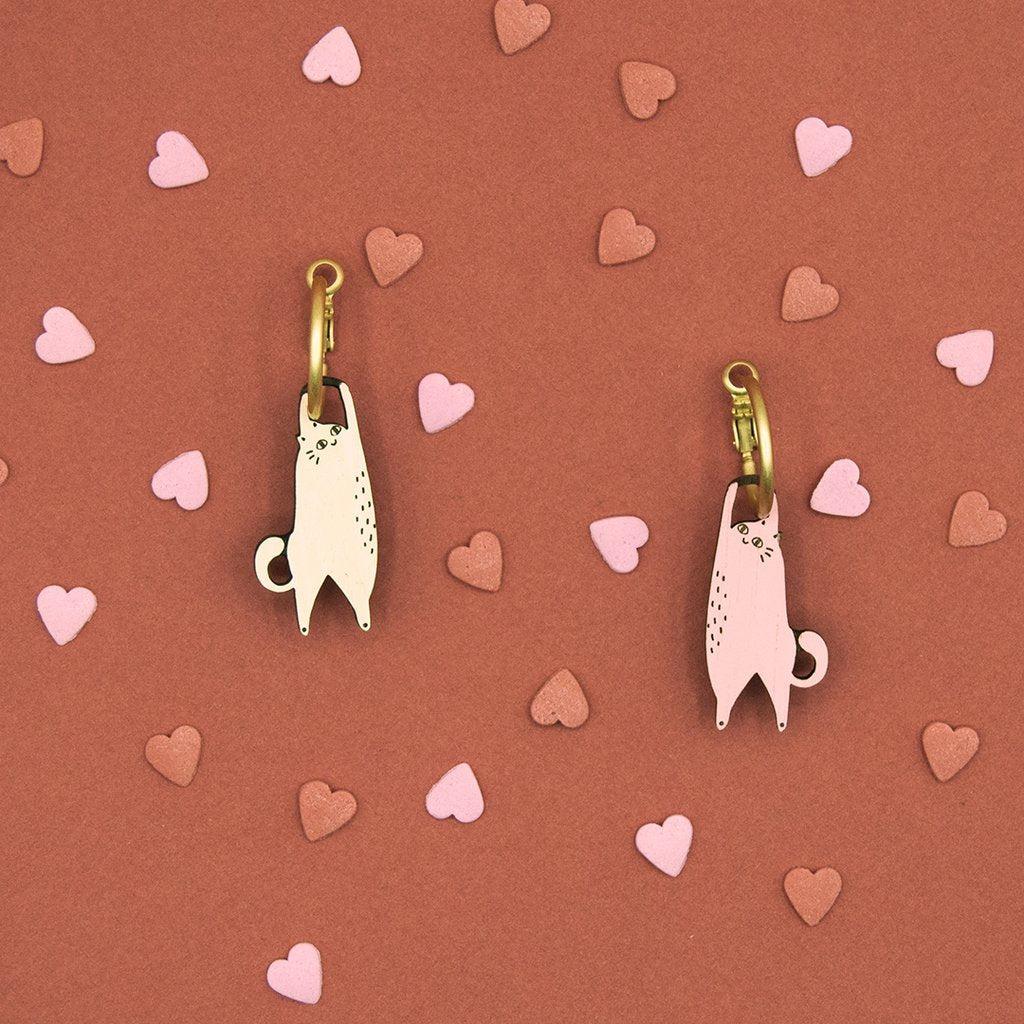 Hanging Cat Earrings - The Nancy Smillie Shop - Art, Jewellery & Designer Gifts Glasgow