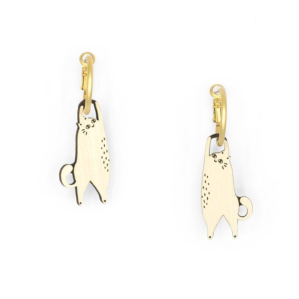 Hanging Cat Earrings - The Nancy Smillie Shop - Art, Jewellery & Designer Gifts Glasgow