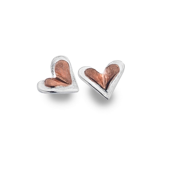 Heart Stud Earrings - The Nancy Smillie Shop - Art, Jewellery & Designer Gifts Glasgow