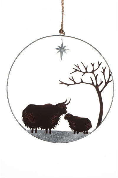 Highland Cow Wreath - The Nancy Smillie Shop - Art, Jewellery & Designer Gifts Glasgow
