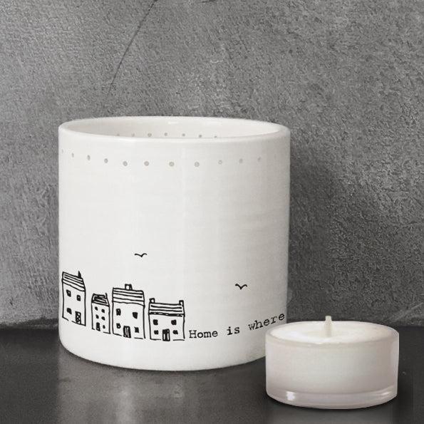 Home Is.. Tealight Holder - The Nancy Smillie Shop - Art, Jewellery & Designer Gifts Glasgow