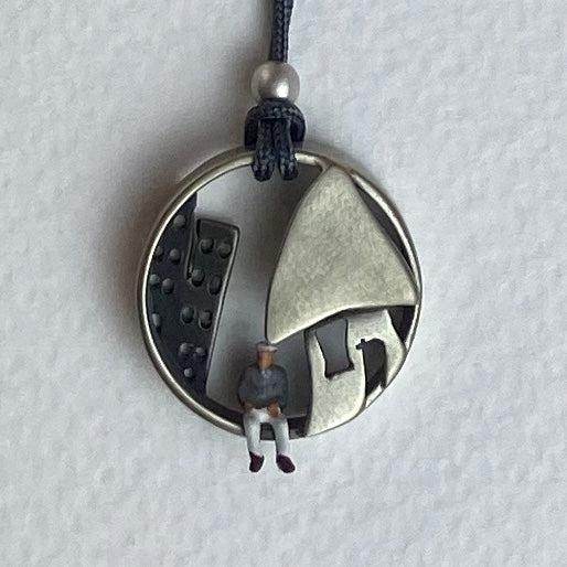 House & Man Necklace - The Nancy Smillie Shop - Art, Jewellery & Designer Gifts Glasgow