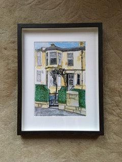 House Portraits by Damian Henry - Framed - The Nancy Smillie Shop - Art, Jewellery & Designer Gifts Glasgow