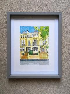 House Portraits by Damian Henry - Framed - The Nancy Smillie Shop - Art, Jewellery & Designer Gifts Glasgow