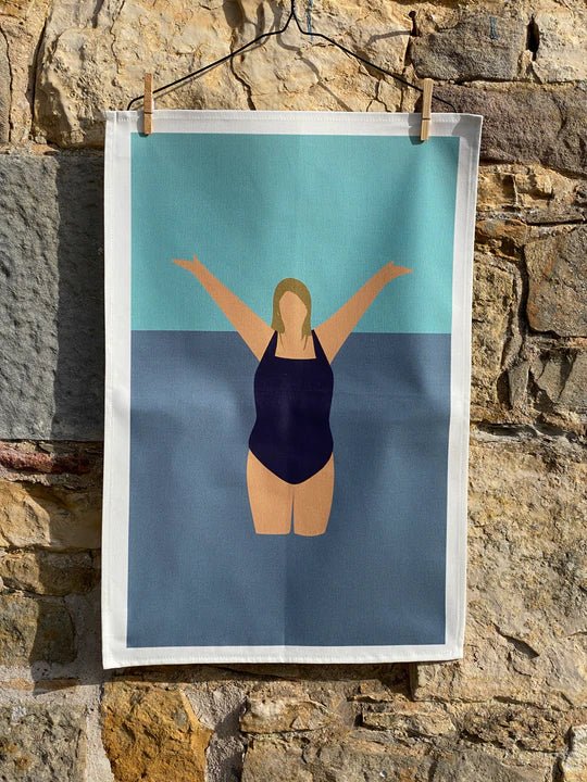 I Love The Water Tea Towel - The Nancy Smillie Shop - Art, Jewellery & Designer Gifts Glasgow