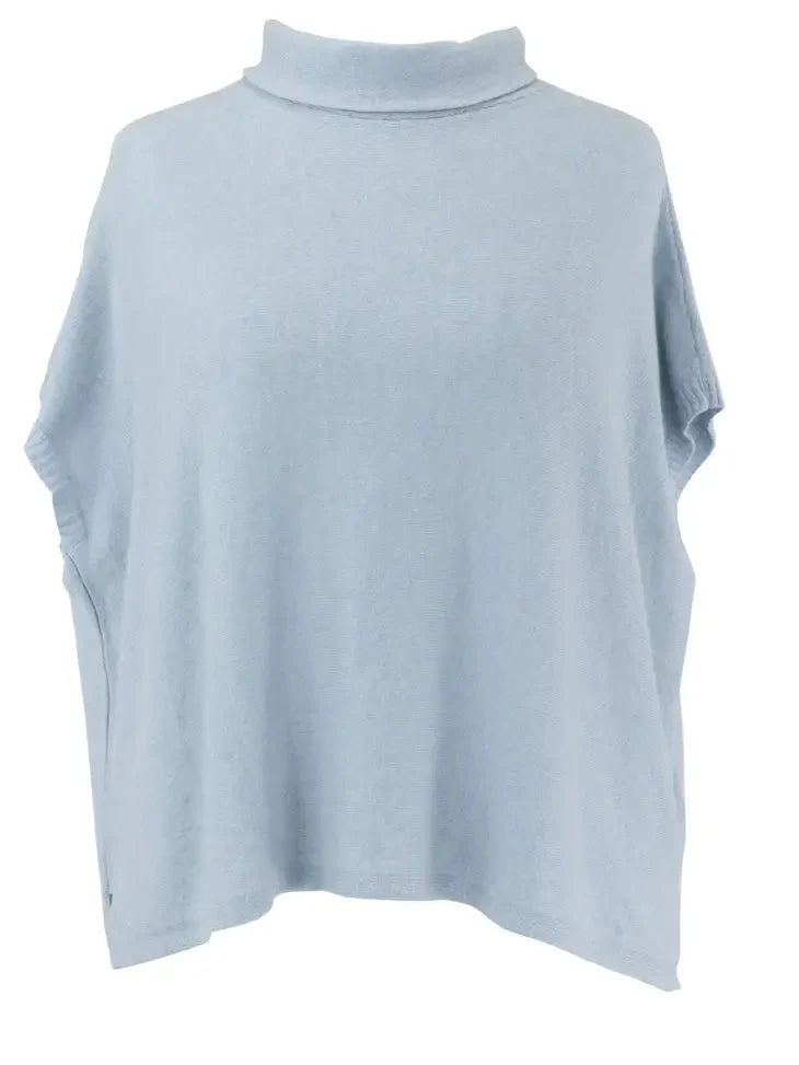 Ice Blue Cashmere Blend Tunic - The Nancy Smillie Shop - Art, Jewellery & Designer Gifts Glasgow