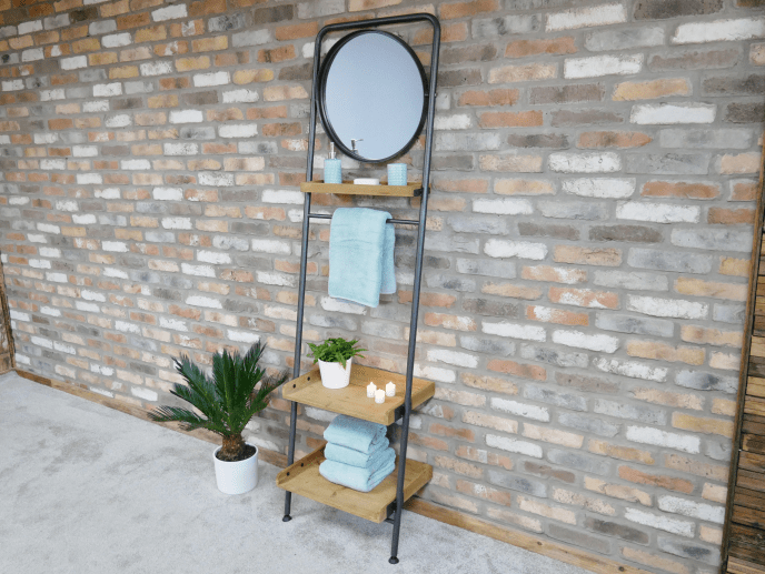Industrial Shelves & Mirror - The Nancy Smillie Shop - Art, Jewellery & Designer Gifts Glasgow