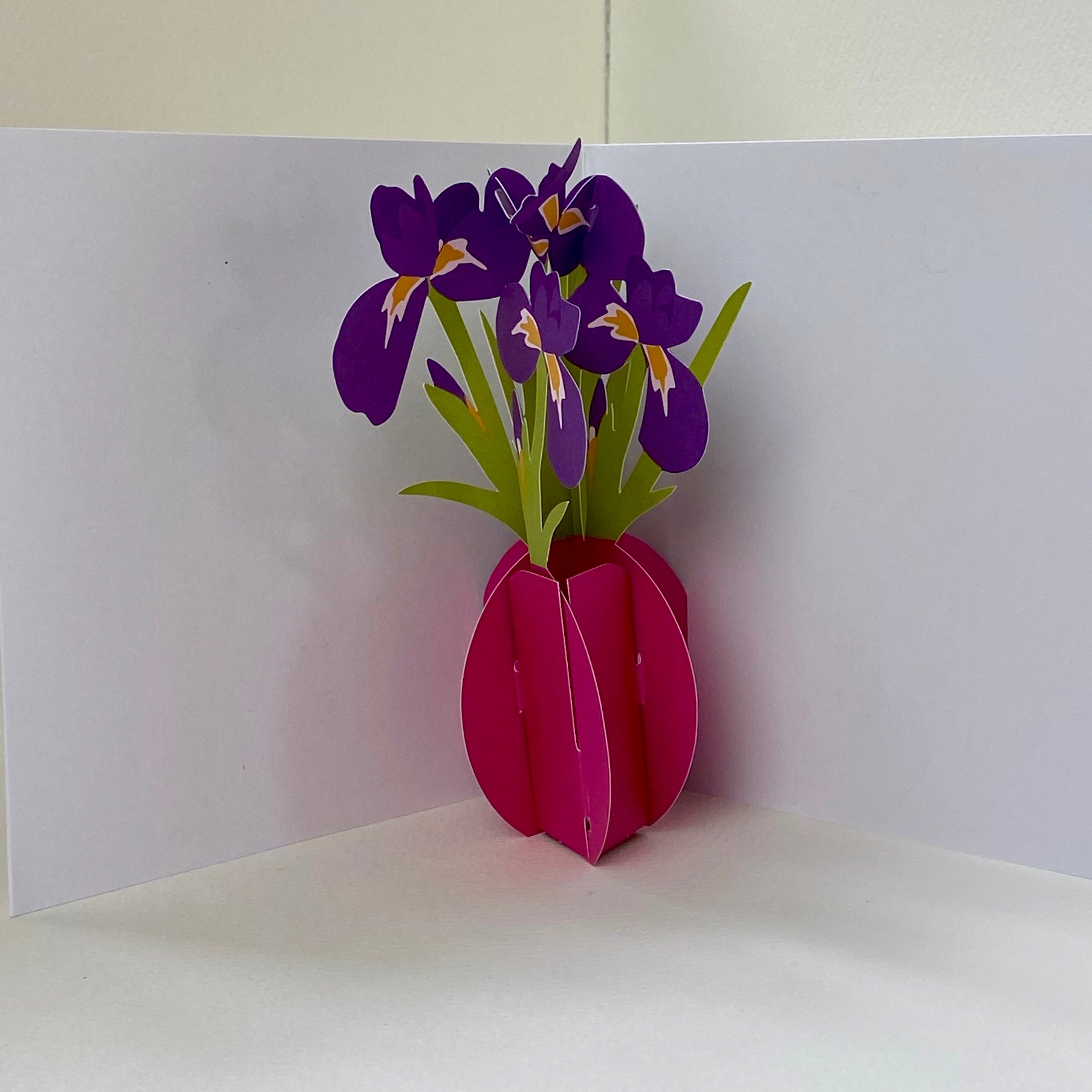 Irises Pop Up Card - The Nancy Smillie Shop - Art, Jewellery & Designer Gifts Glasgow