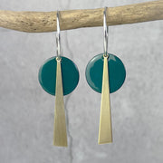 Jade Green Geometric Earrings - The Nancy Smillie Shop - Art, Jewellery & Designer Gifts Glasgow
