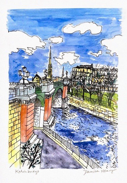 Kelvinbridge Print - The Nancy Smillie Shop - Art, Jewellery & Designer Gifts Glasgow