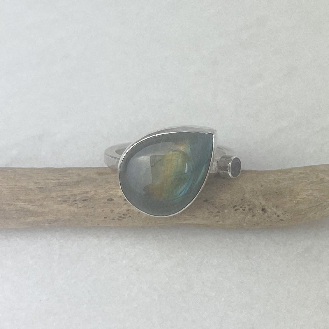 Labradorite Teardrop Ring - The Nancy Smillie Shop - Art, Jewellery & Designer Gifts Glasgow