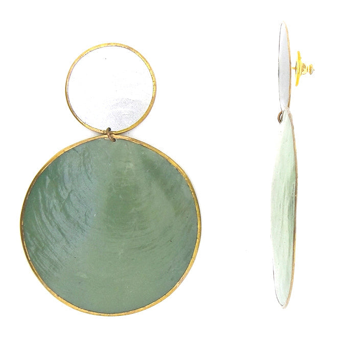 Large Jade Shell Earrings - The Nancy Smillie Shop - Art, Jewellery & Designer Gifts Glasgow