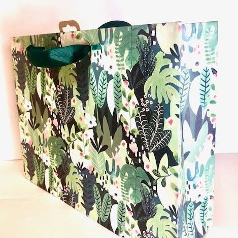 Large Jungle Foliage Gift Bag - The Nancy Smillie Shop - Art, Jewellery & Designer Gifts Glasgow