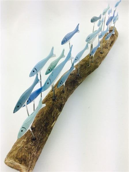 Large School Of Fish On Driftwood - The Nancy Smillie Shop - Art, Jewellery & Designer Gifts Glasgow