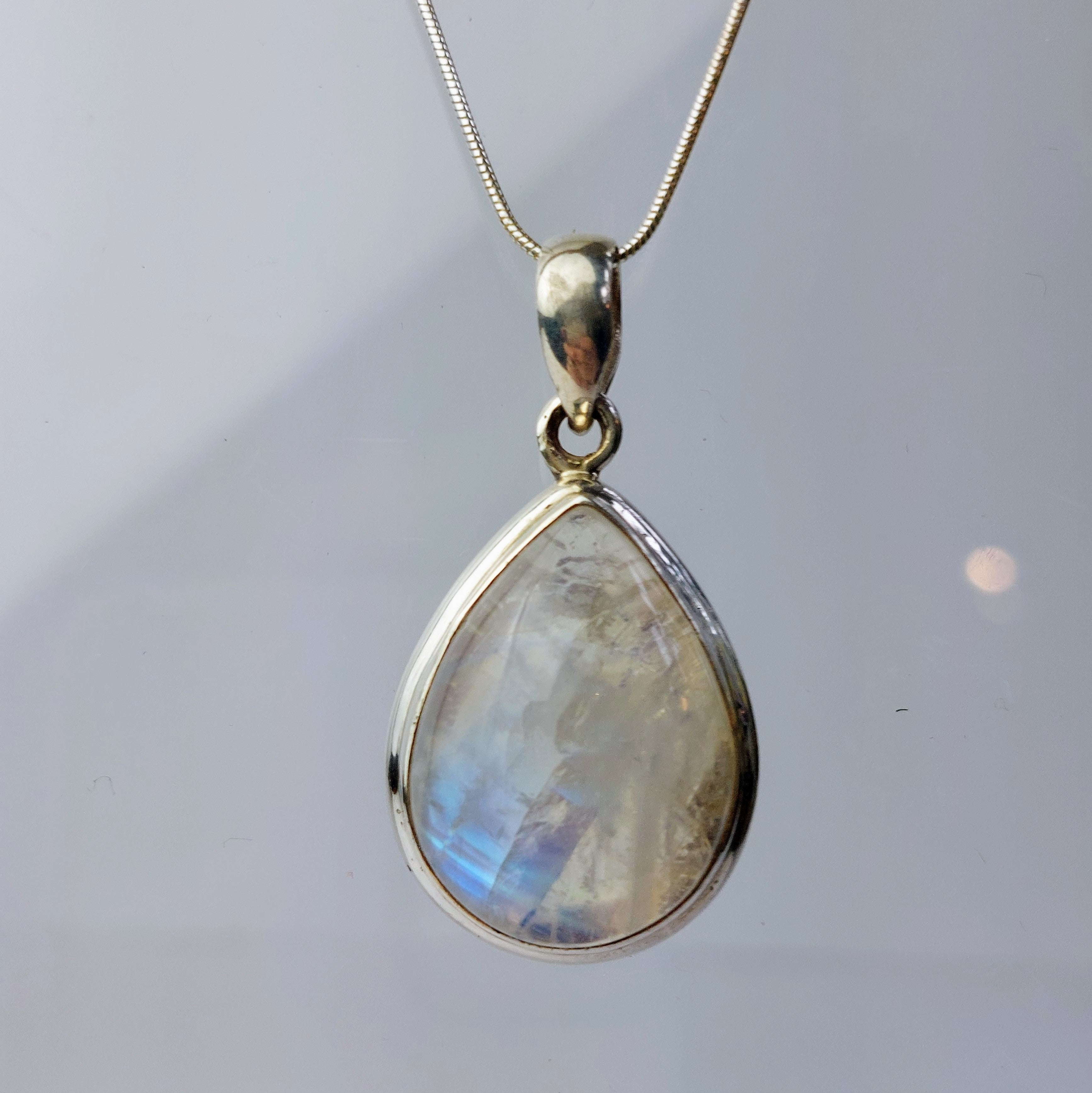 Large Teardrop Moonstone Pendant - The Nancy Smillie Shop - Art, Jewellery & Designer Gifts Glasgow
