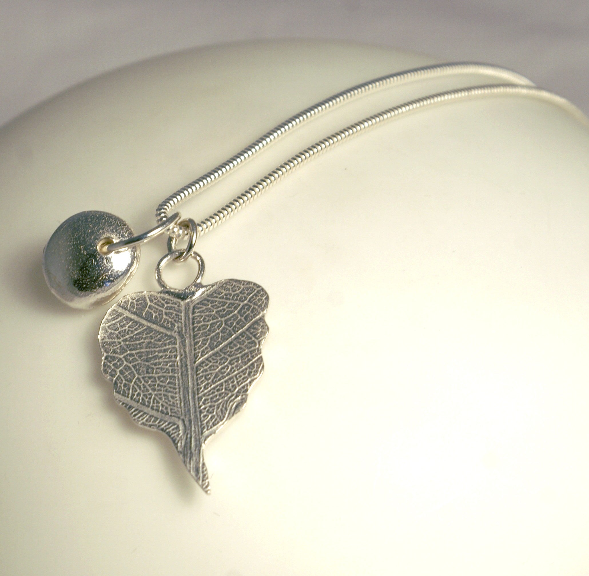 Leaf and Nugget Pendant - The Nancy Smillie Shop - Art, Jewellery & Designer Gifts Glasgow