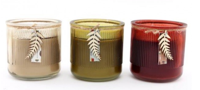 leaf glass candle - All House & Home - Scotland