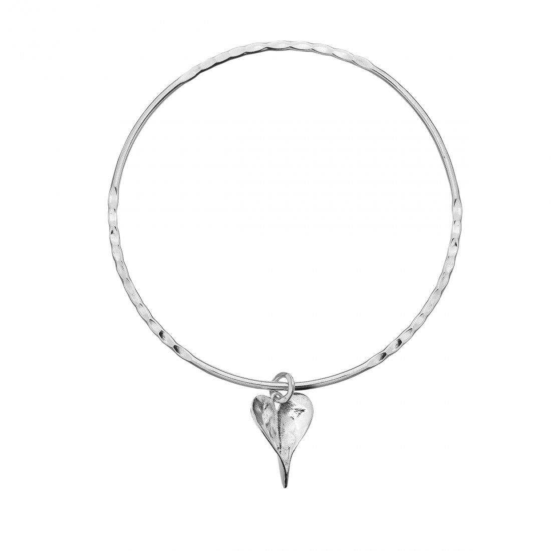 Leaf Heart Bangle - The Nancy Smillie Shop - Art, Jewellery & Designer Gifts Glasgow