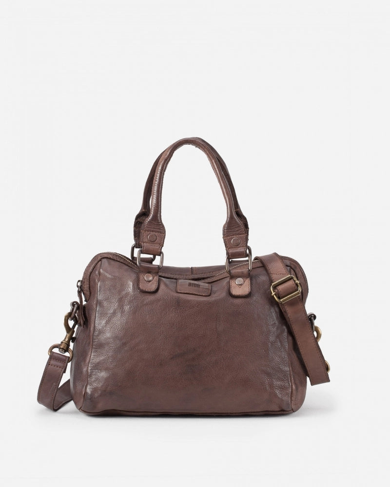 Dark Brown Boston Bag