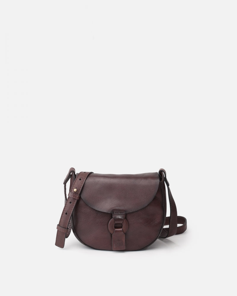 Rowland Shoulder Bag Burgundy/Brown by Biba | The Nancy Smillie Shop - Art, Jewellery & Designer Gifts Glasgow Scotland