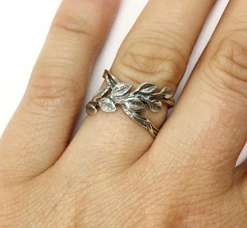 Leaves Crossover Ring - The Nancy Smillie Shop - Art, Jewellery & Designer Gifts Glasgow