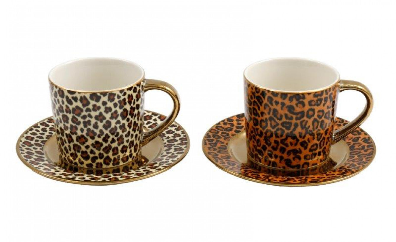 Leopard Print Cup & Saucer Set - The Nancy Smillie Shop - Art, Jewellery & Designer Gifts Glasgow